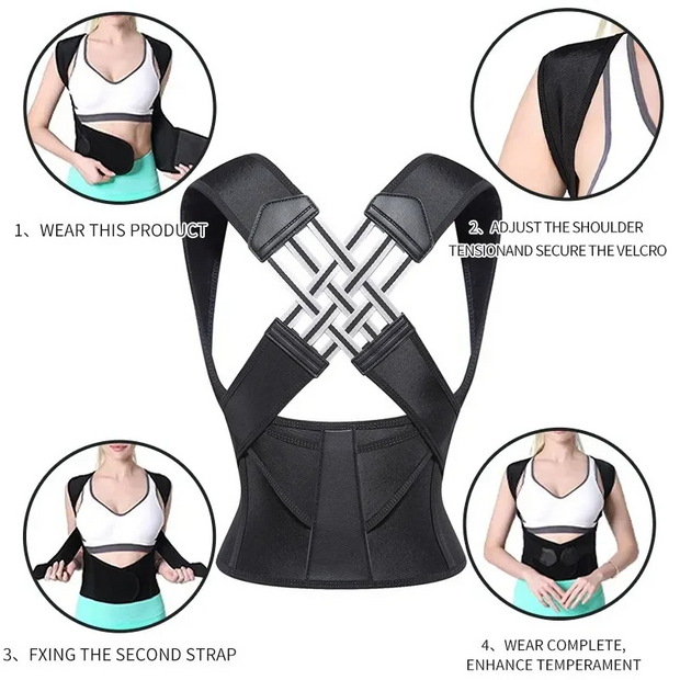 Unisex Posture Corrector, Adjustable Shoulder Posture Brace, Back Straightener Posture;New collection🔥🔥.